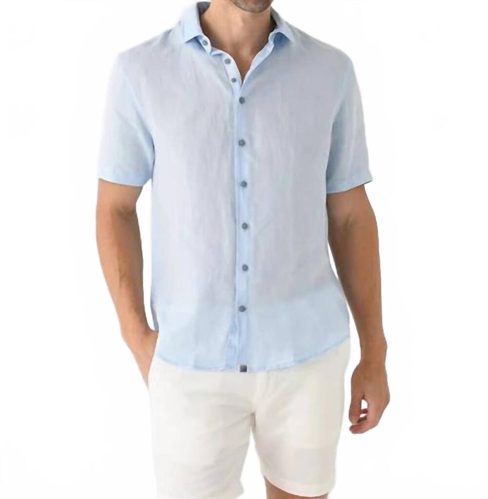 NEW JOHNNIE-O gianni hangin' out linen button down shirt in maliblu